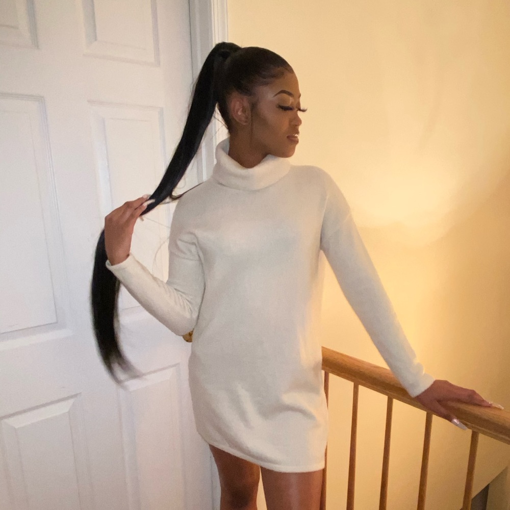 White Sweater Mini Dress